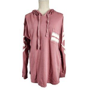 Victoria Secret Pink Light Weigh Hoodie Women's M Pullover Long Sleeve Logo